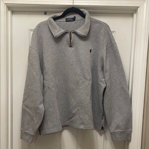 Polo by Ralph Lauren Light Gray quarter Zip-Up Sweater